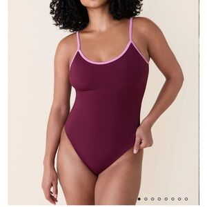 NWT Andie Swim Burgundy and Pink One-Piece Swimsuit